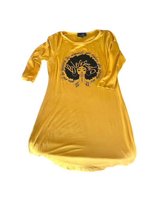 Lexington Avenue Mustard Yellow Afro Dress