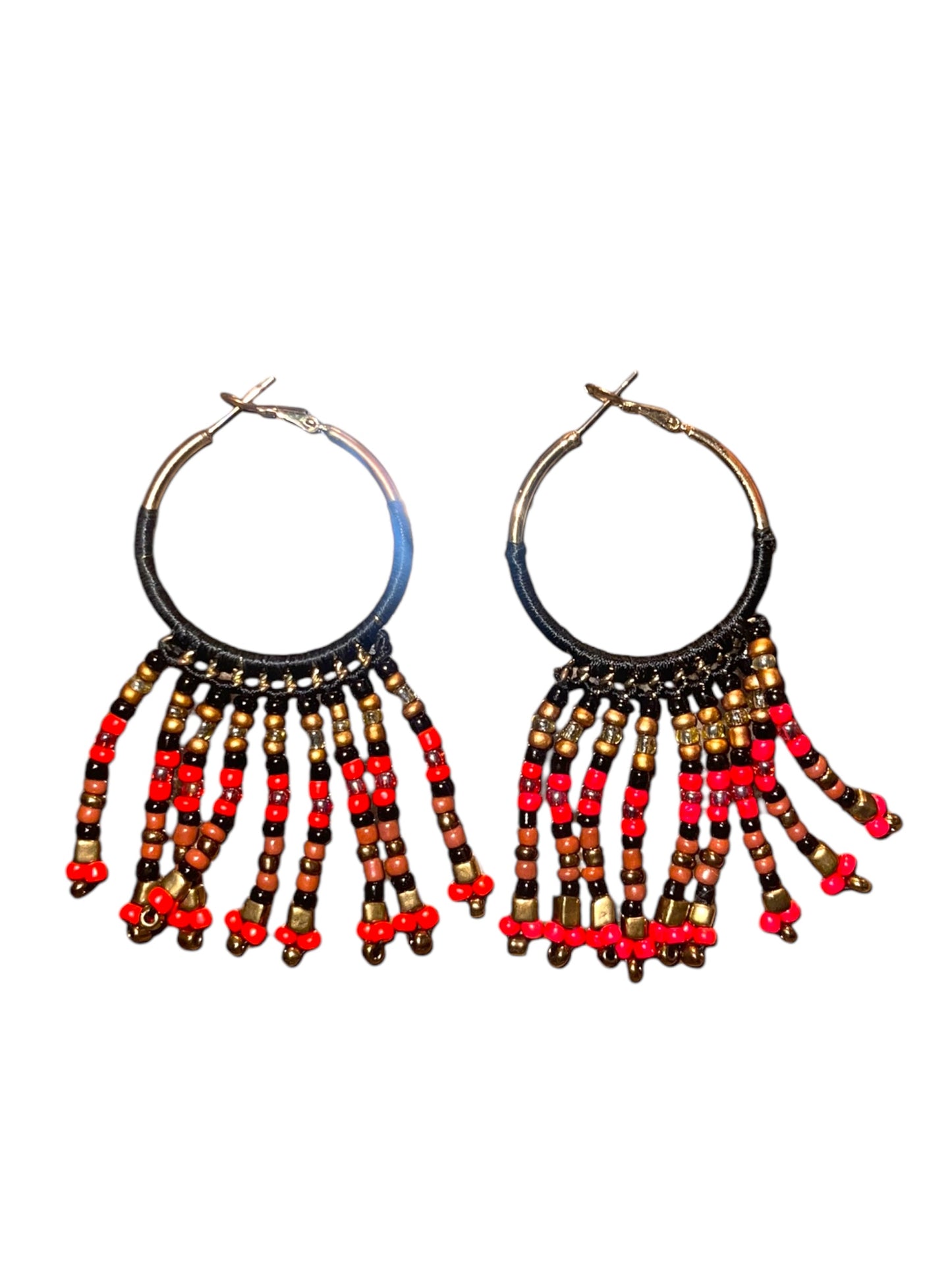 African Style Hoop Earrings