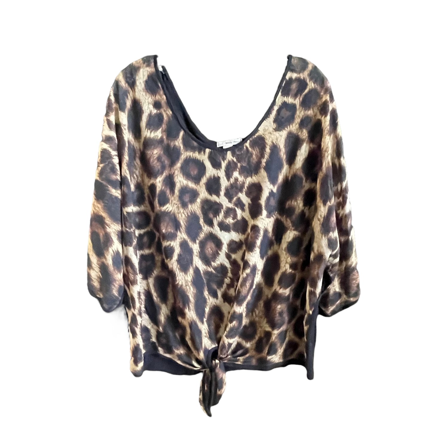 Black and Animal Print Top